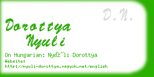 dorottya nyuli business card